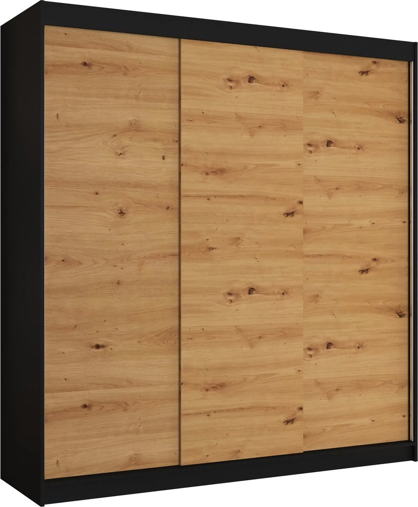 Гардероб Stalion 200 Sliding-Black-Artisan