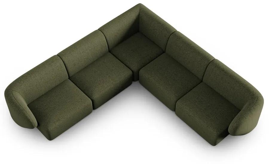 Зелен променлив ъглов диван Shane - Micadoni Home