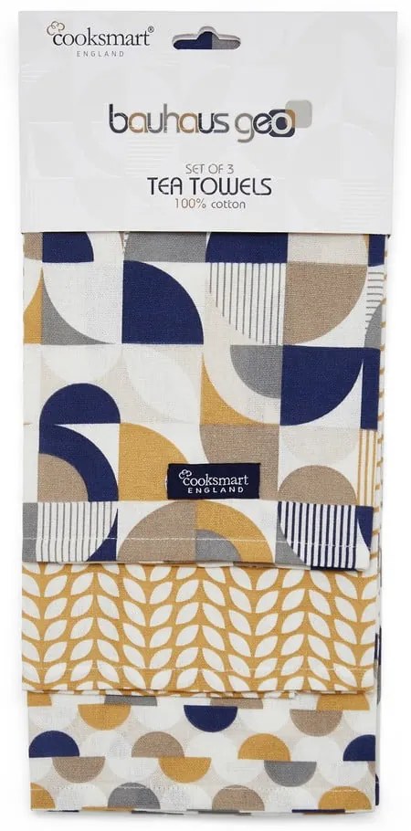 Памучни кърпи в комплект от 3 броя 45x65 cm Bauhaus - Cooksmart ®