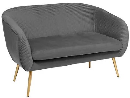 Двуместно канапе atmosphera Solaro, 124x74x76 cm - Сив