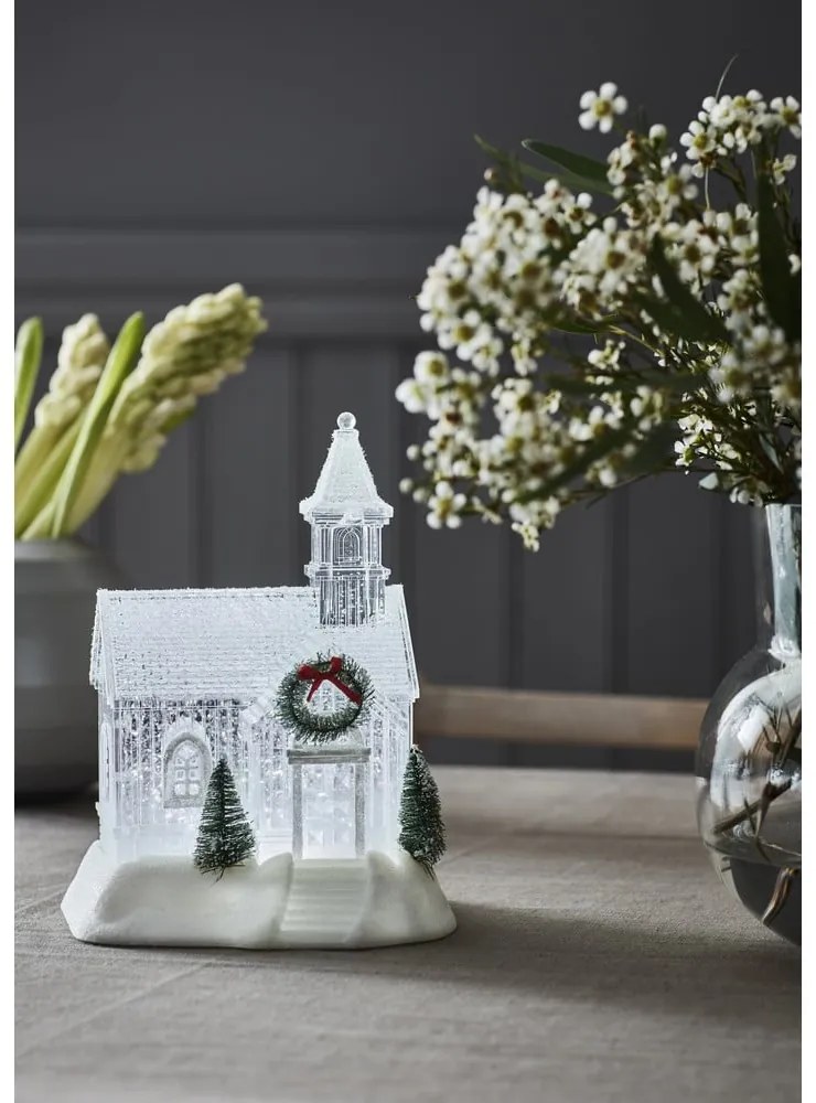 Бяла коледна светлинна украса Chapelle – Markslöjd