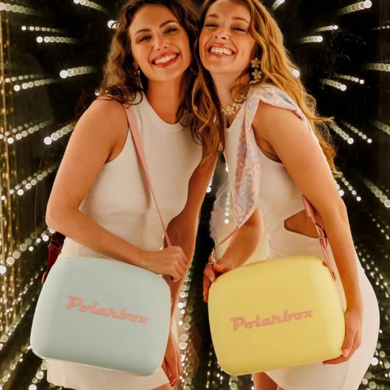 Хладилна чанта Polarbox Pop, 6 литра, Включени 2 кутии за обяд, Запазва студено до 24 часа, Лилав/Оранжев