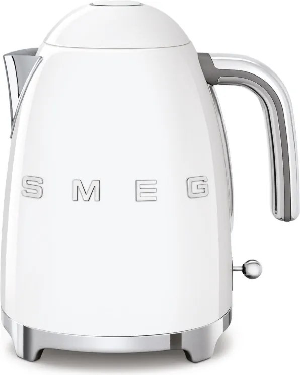 Електрическа кана SMEG KLF03WHEU, 2400 W, 1.7 л, 360° основа, Гланцово покритие, Бял