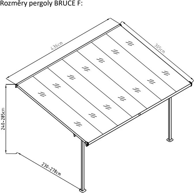 Градинска пергола Bruce F - Rojaplast
