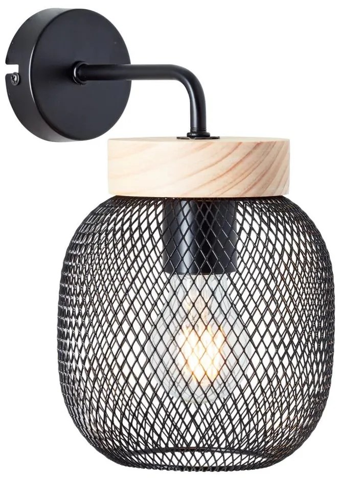 Brilliant - Стенна лампа GIADA 1xE27/40W/230V черна