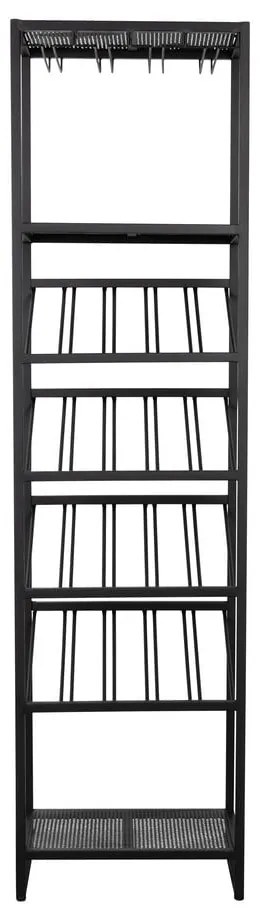 Черна метална стойка за вино за 20 бутилки, 48x180 cm Cantor - Zuiver