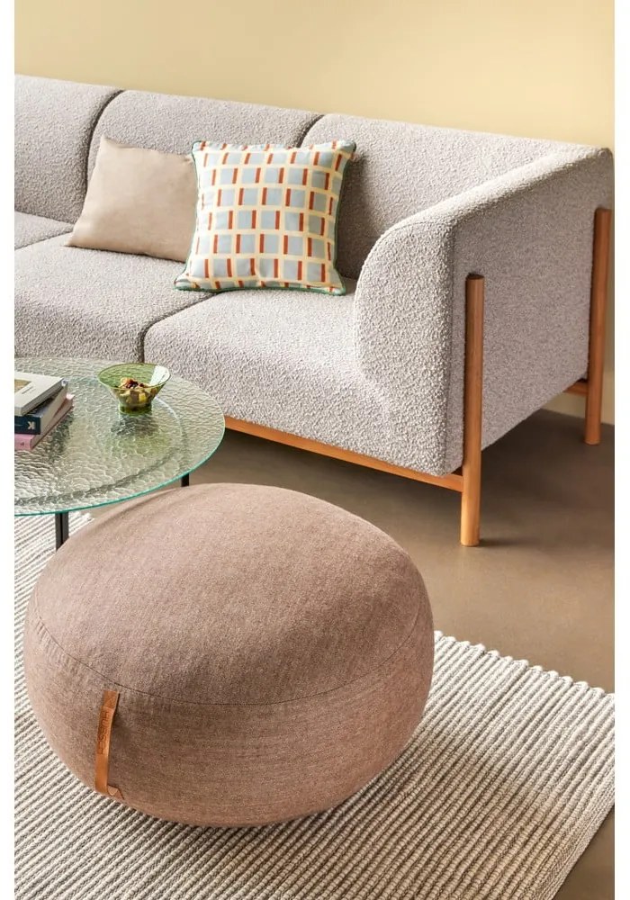 Черна кръгла масичка за кафе със стъклен плот ø 80 cm Orbit – Hübsch