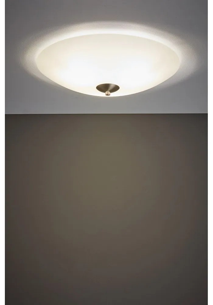 Бяло осветително тяло за таван със стъклен абажур ø 43 cm Polar – Markslöjd