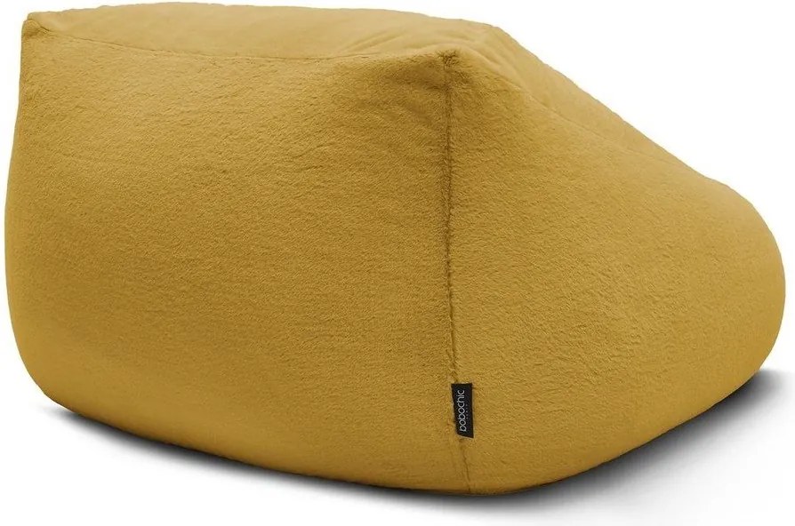 Жълт пуф от изкуствен косъм Lilibet – Bobochic Paris