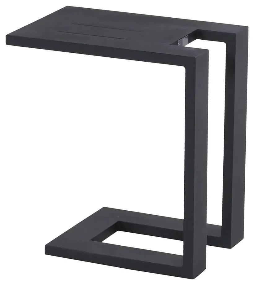 Черна градинска странична маса за шезлонг Tim - Hartman