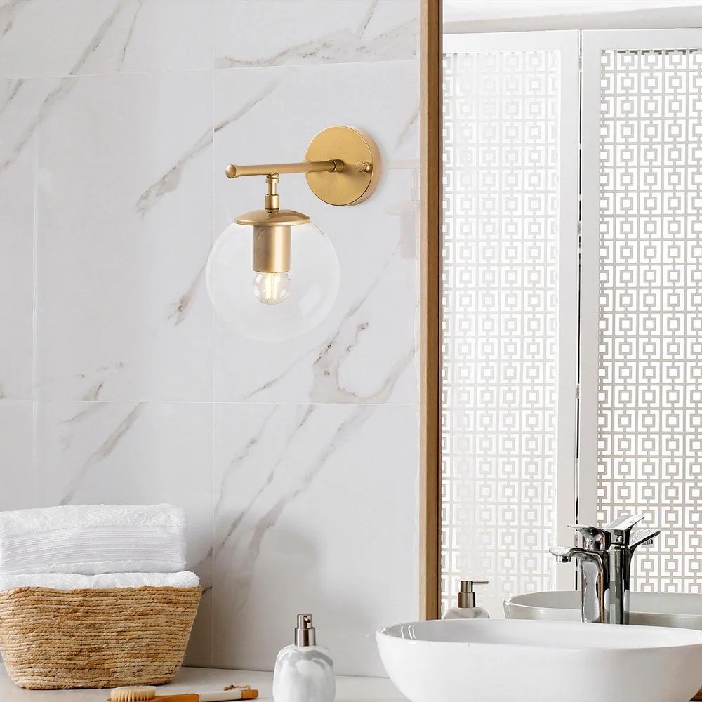 Стенна лампа в златисто Roe – Opviq lights