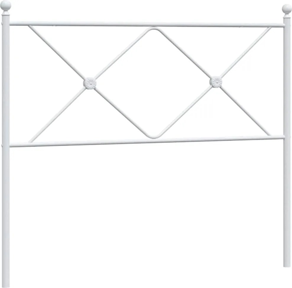 376580 vidaXL Метална резервна табла за легло, бяла, 100 см