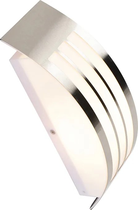 Модерна стенна лампа стомана неръждаема стомана IP44 - Sapphire Deluxe