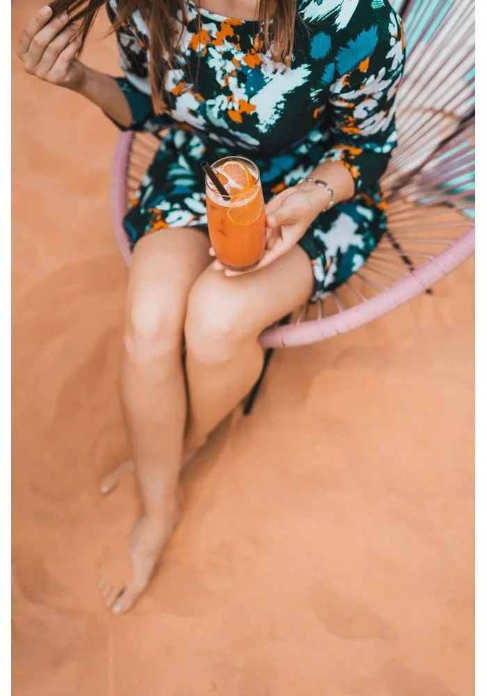 Комплект от 6 черни стъклени сламки за пиене с дължина 20 cm - Vialli Design