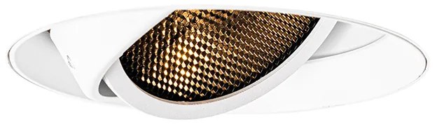 Модерен вграден прожектор бял GU10 AR111 кръгъл без рамка - Oneon Honey