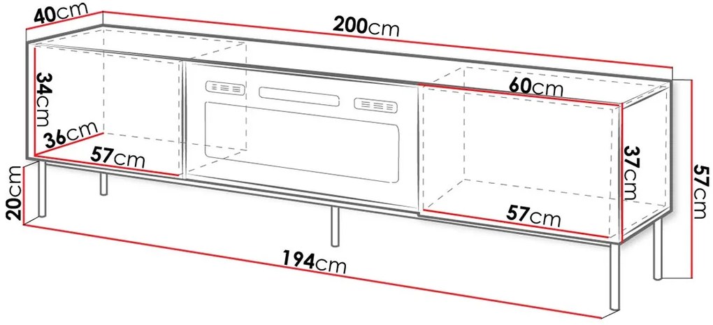 TV шкаф Slide Plus-Leuko-Mauro