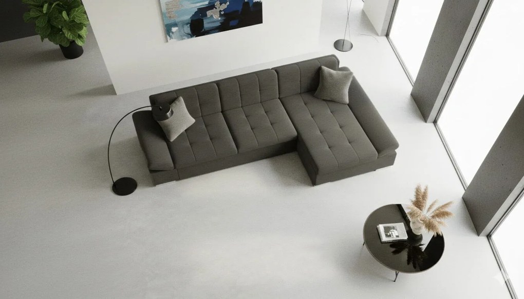 Ъглов диван Montana-антрацит-десен