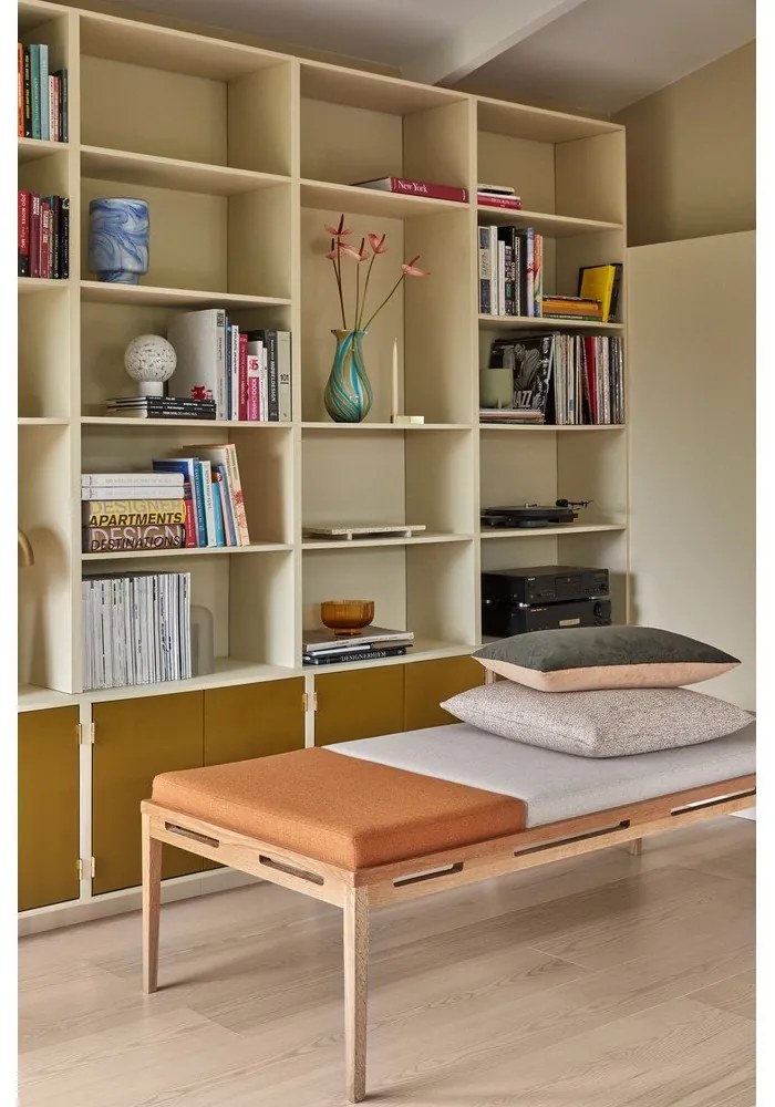 Оранжево-кремава пейка Amber - Hübsch