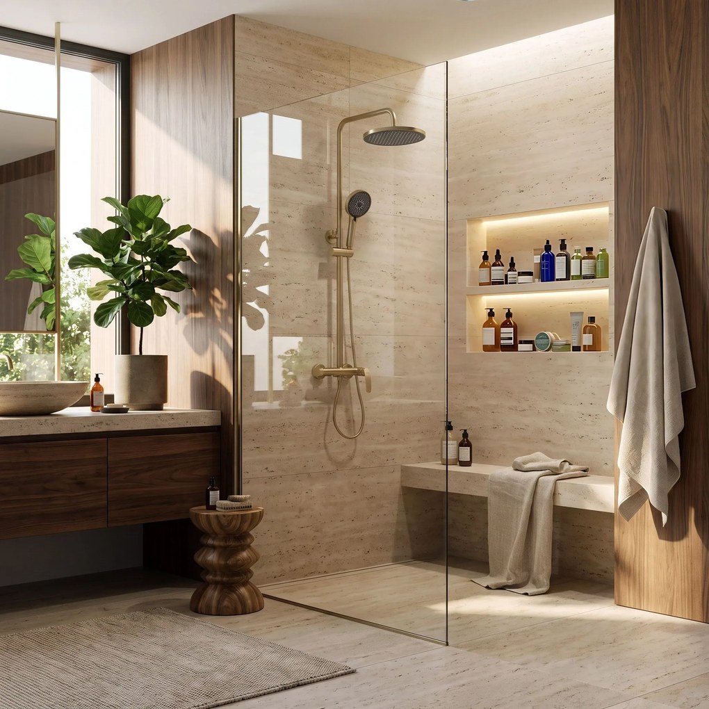 Комплект за душ PREMIUM Rea Como M2 Brush Gold