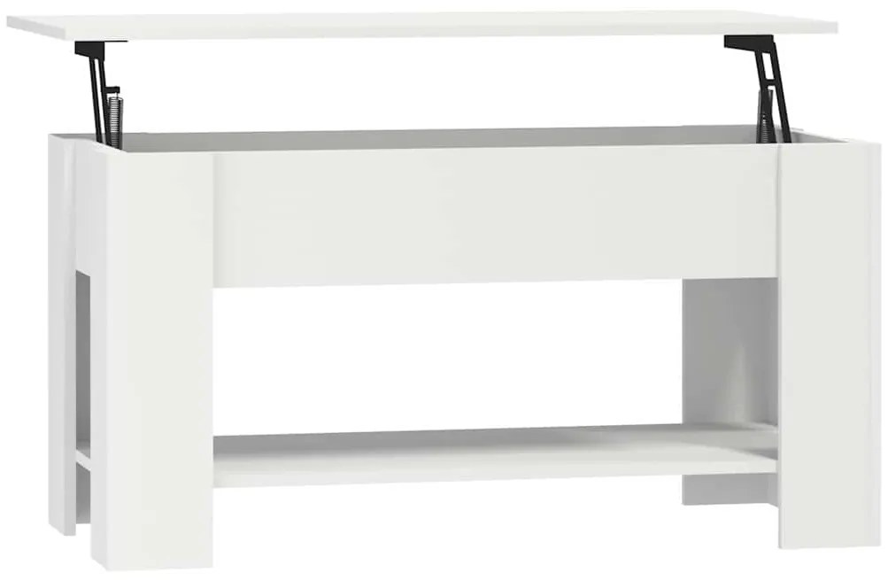 809701 vidaXL Маса за кафе, бяла, 101x49x52 см, инженерно дърво