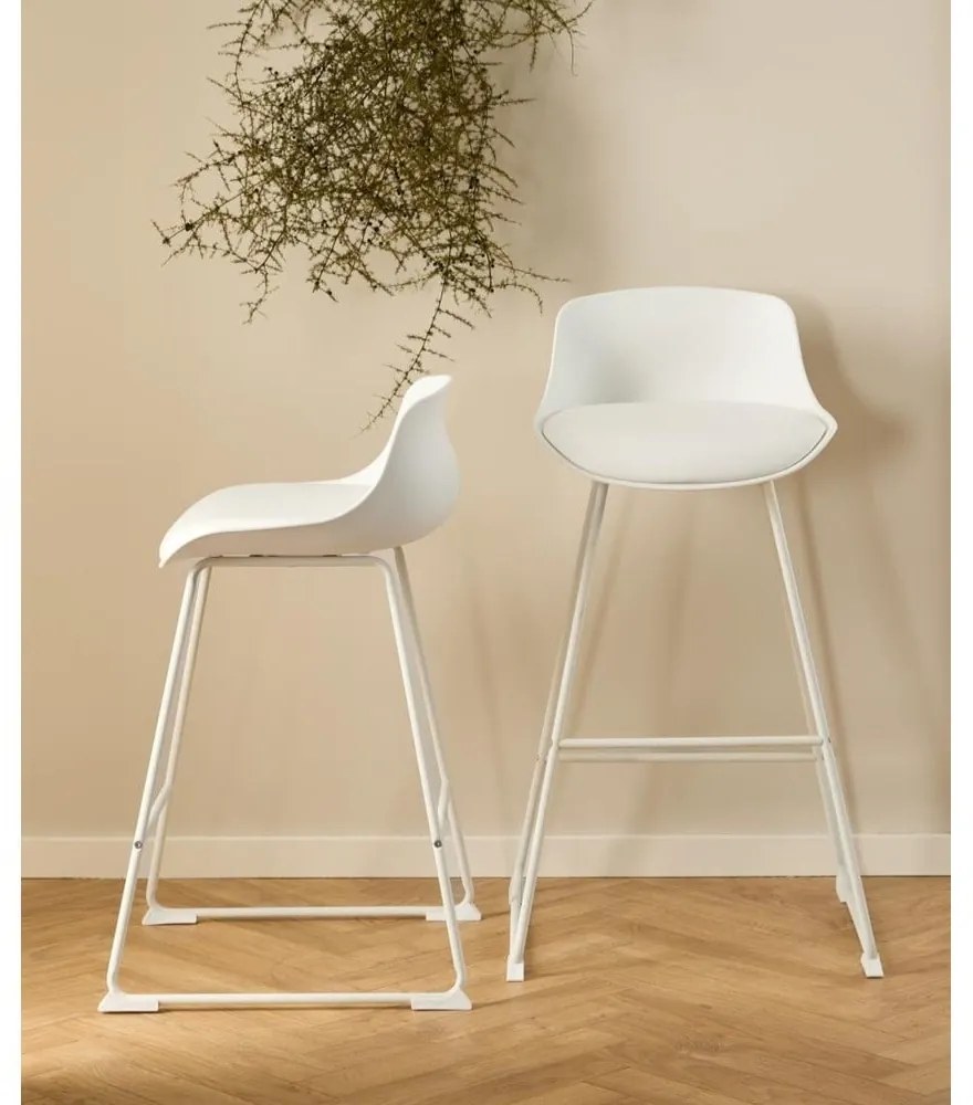Бял бар стол (височина на седалката 66 cm) Tina – Actona