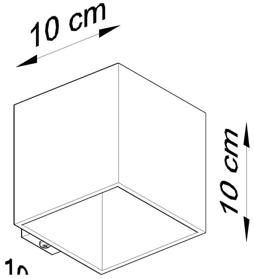 Черна стенна лампа Geo - Sollux