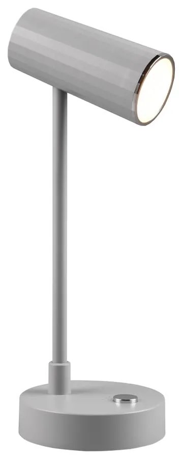 Светлосива настолна LED лампа с възможност за димиране (височина 28 cm) Lenny - Trio