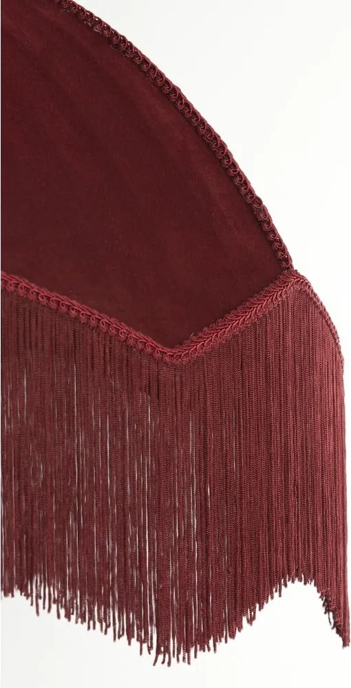 Висящо осветително тяло с текстилен абажур в цвят бордо ø 50 cm Malacia – Light & Living