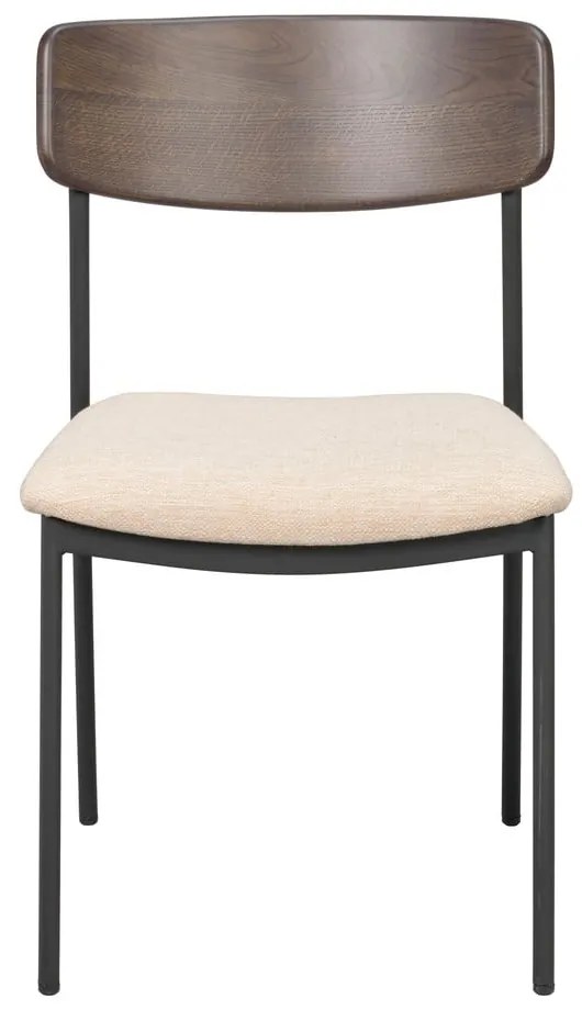 Трапезни столове в кремаво и тъмнокафяво в комплект от 2 бр. Maymont – Rowico