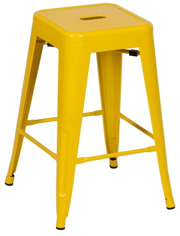 Жълти метални бар столове в комплект 2 бр. (височина на седалката 61 cm) – Ixia