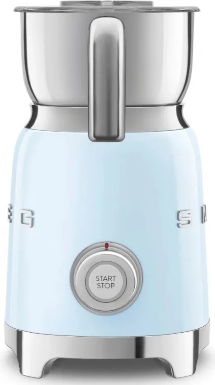 Уред за разпенване на мляко Smeg MFF11PBEU, 500 W, 600 мл, 8 програми, Подвижна кана, Автоматично изключване, Пастелно Синьо