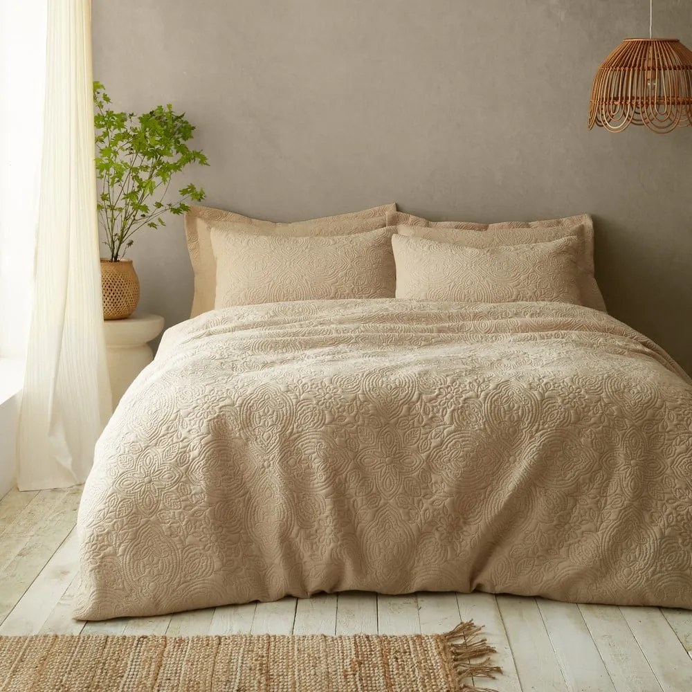 Бежово двойно удължено спално бельо 230x220 cm Casablanca Pinsonic – Pineapple Elephant