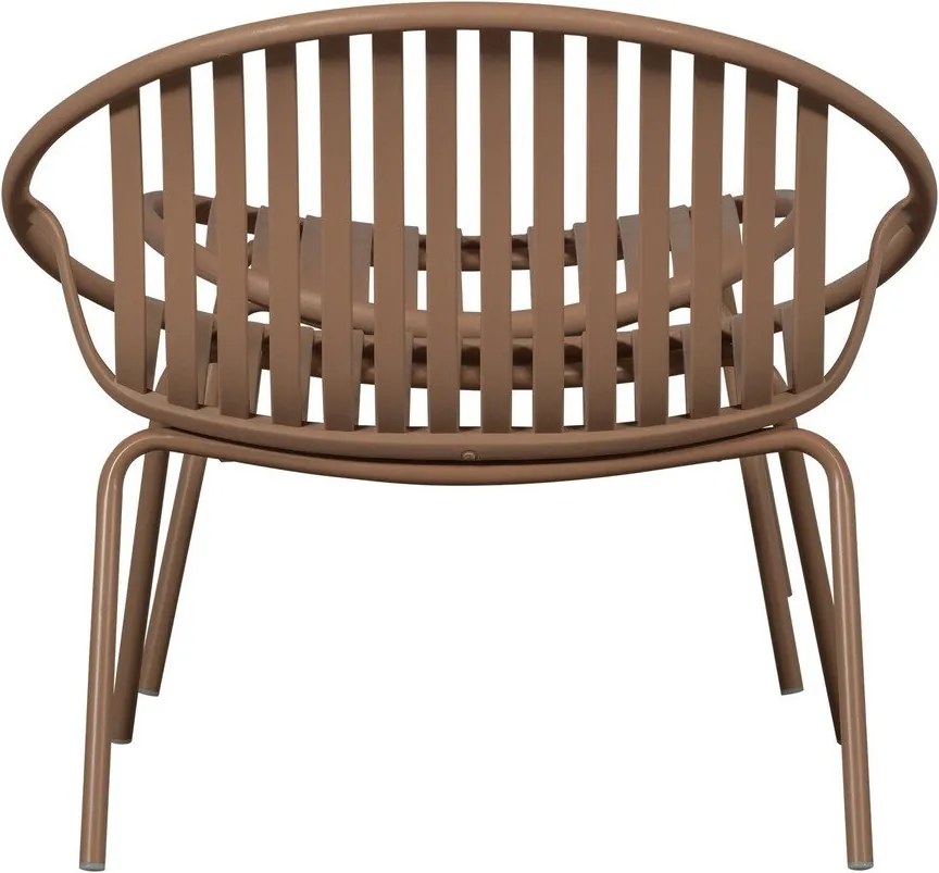 Розово пластмасово градинско кресло с табуретка за крака Bruce – WOOOD