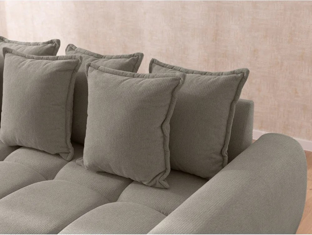 Кафяво-сив ъглов диван (десен ъгъл) Albane – Ropez