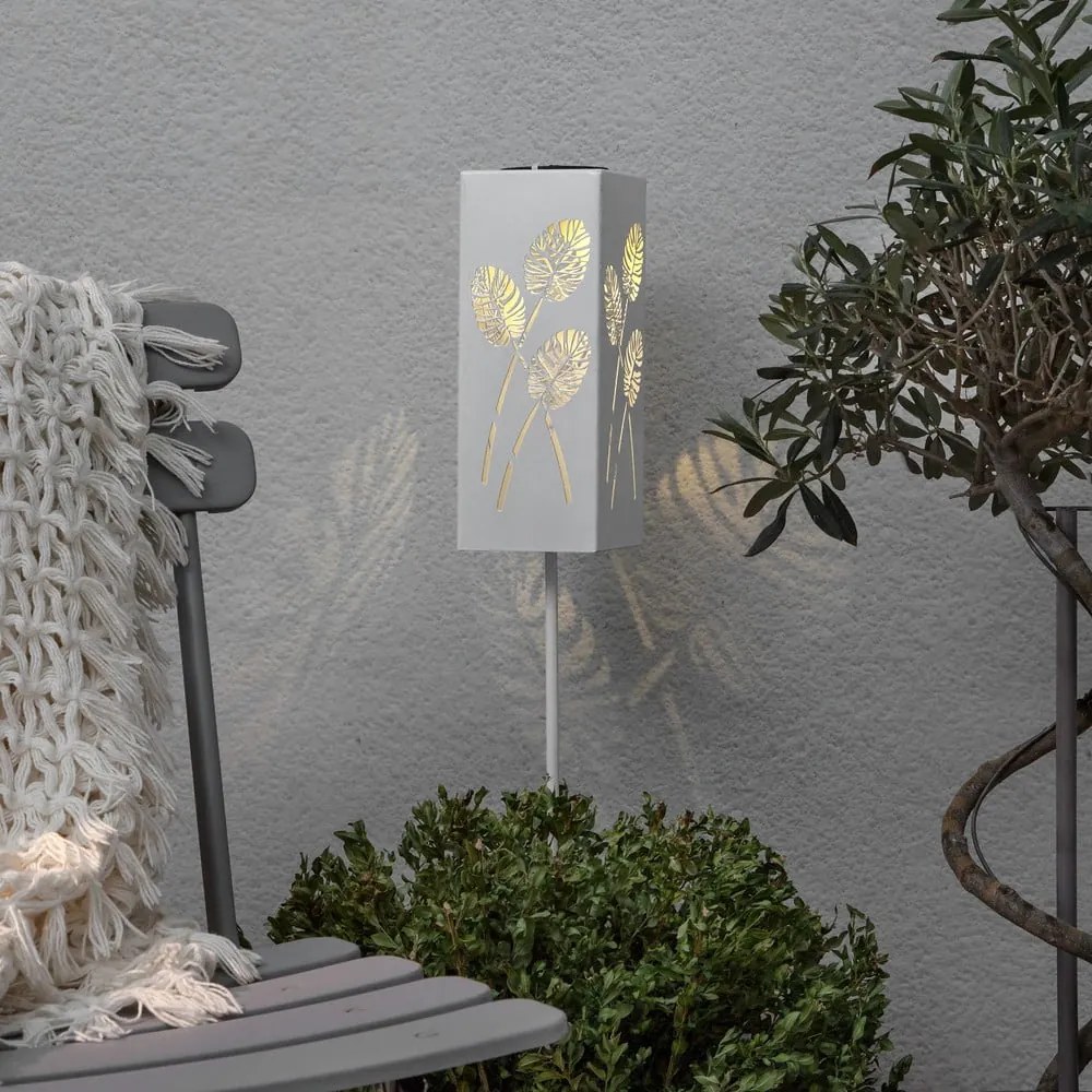 Бяла метална слънчева LED светлина декорация Albaleaf - Star Trading