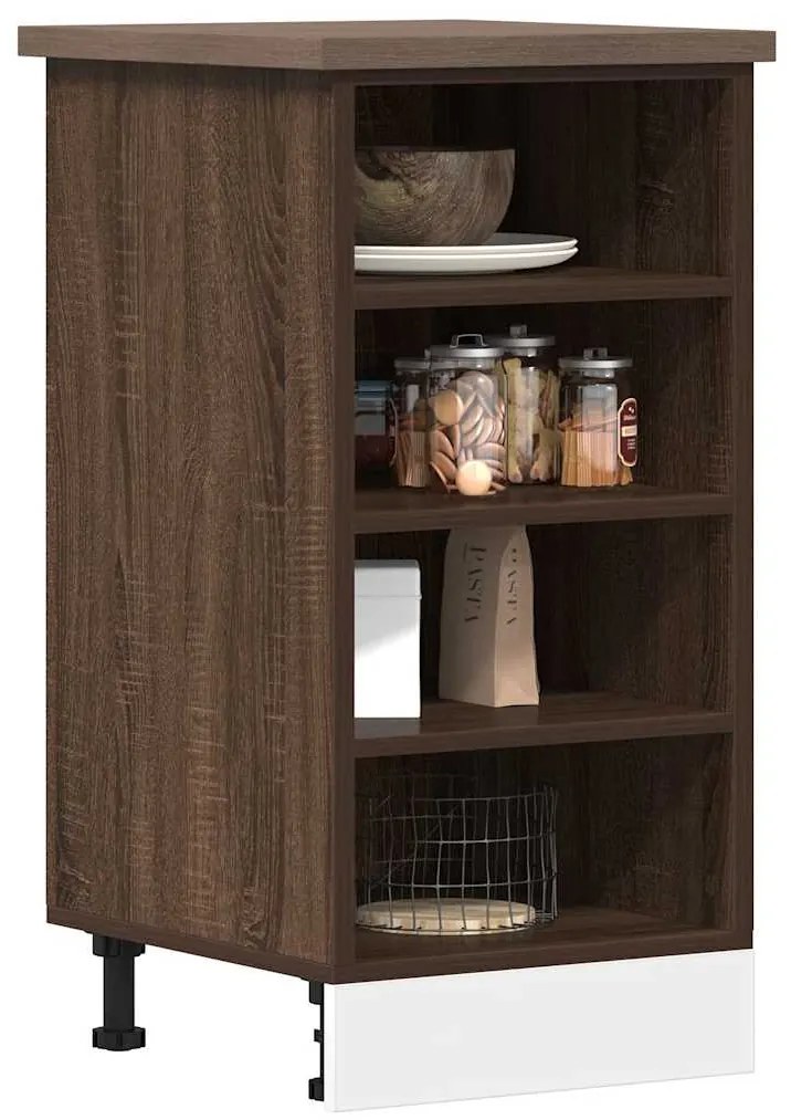 854208 vidaXL Долен шкаф "Рига", кафяв дъб, 40x44,5x81,5 см, инженерно дърво