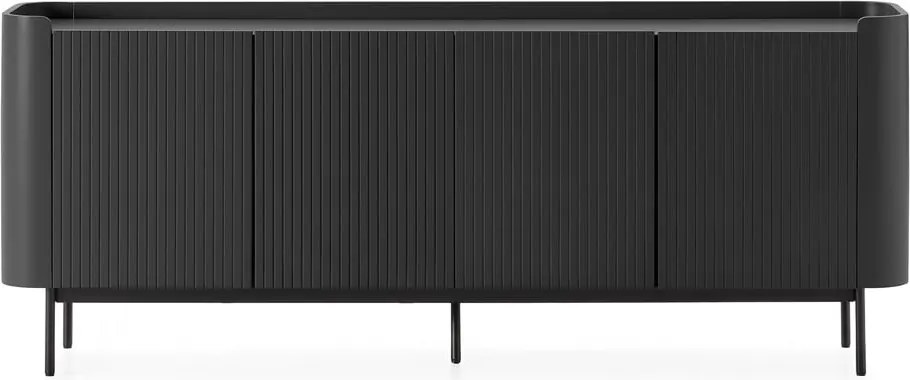 Черен скрин 200x80x40 cm Willa – MOME