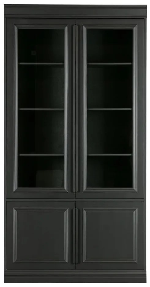 Черна витрина от масивен бор 110x215x44 cm Organize – WOOOD