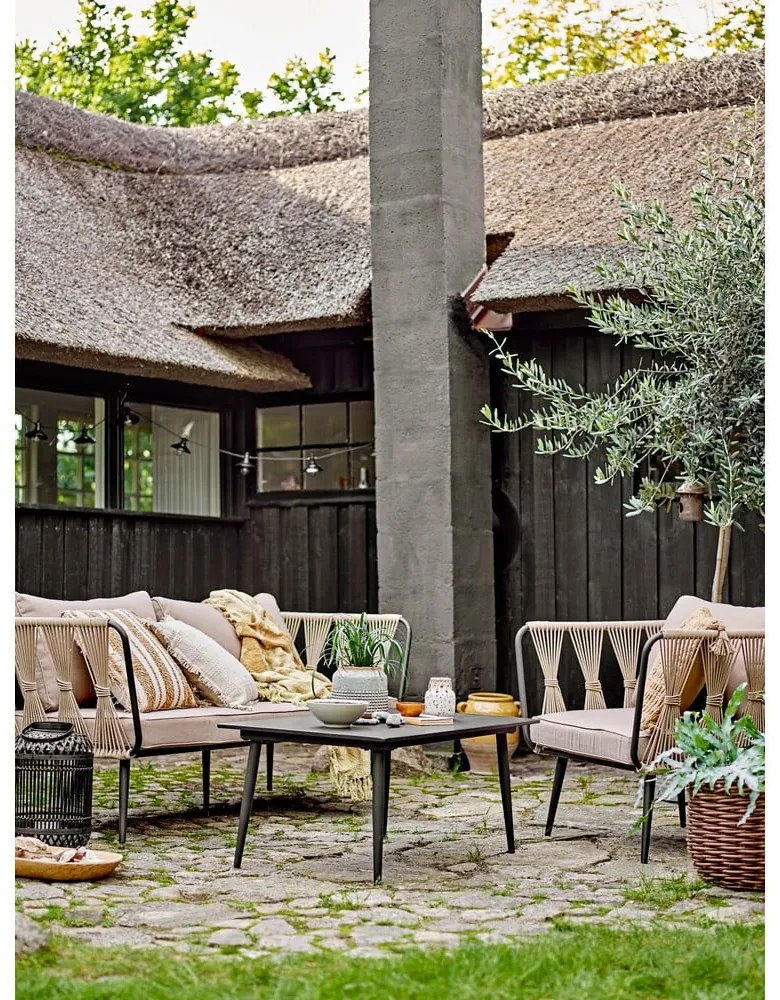 Бежов тапициран градински фотьойл Pavone - Bloomingville