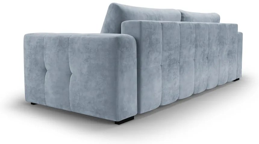 Светлосиньо кадифено канапе Luca - Milo Casa