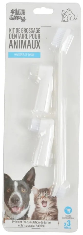 Четки за зъби за домашни любимци в комплект от 3 бр. – Love Story