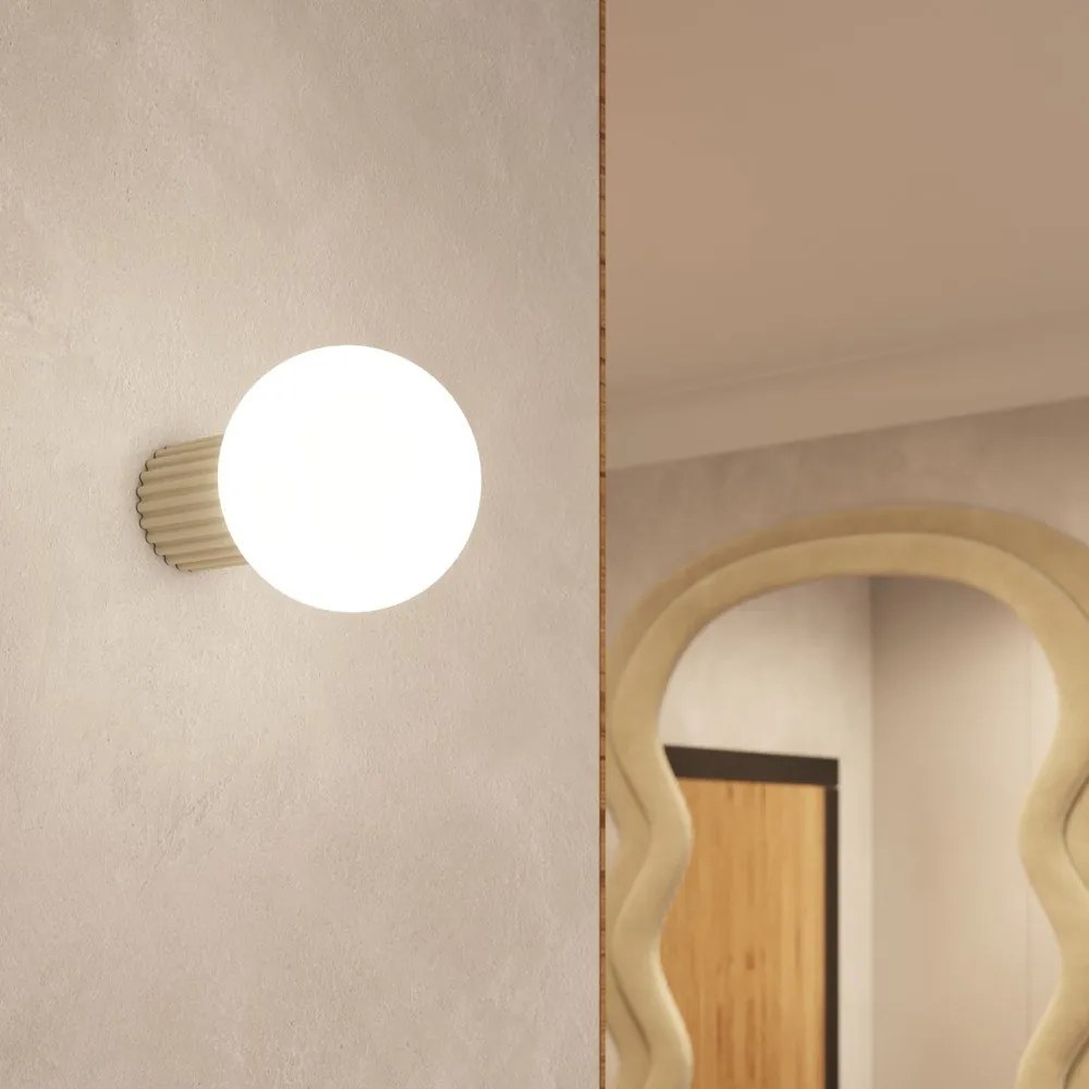 Кремава стенна лампа ø 12 cm Orbital – Sollux