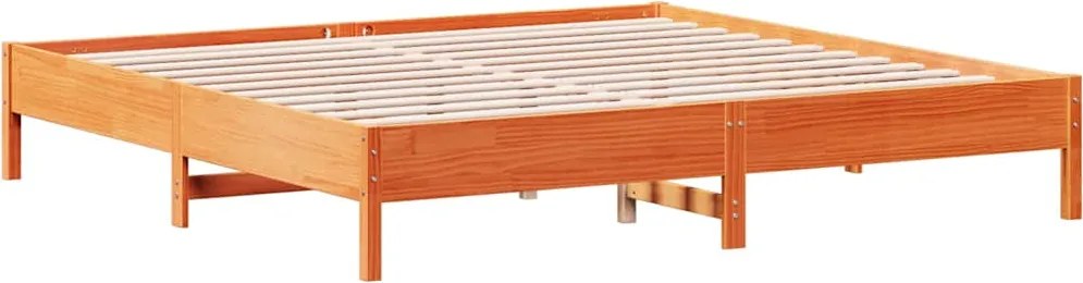 842689 vidaXL Рамка за легло без матрак, восъчнокафяв, 180x200 см, бор масив