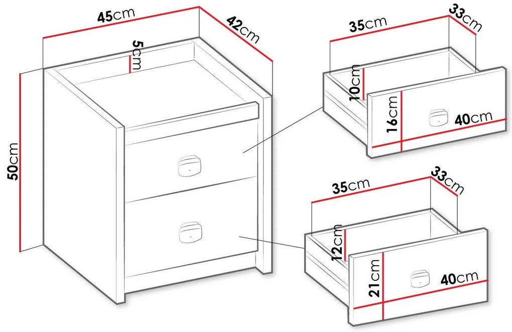 Нощно шкафче Fargo