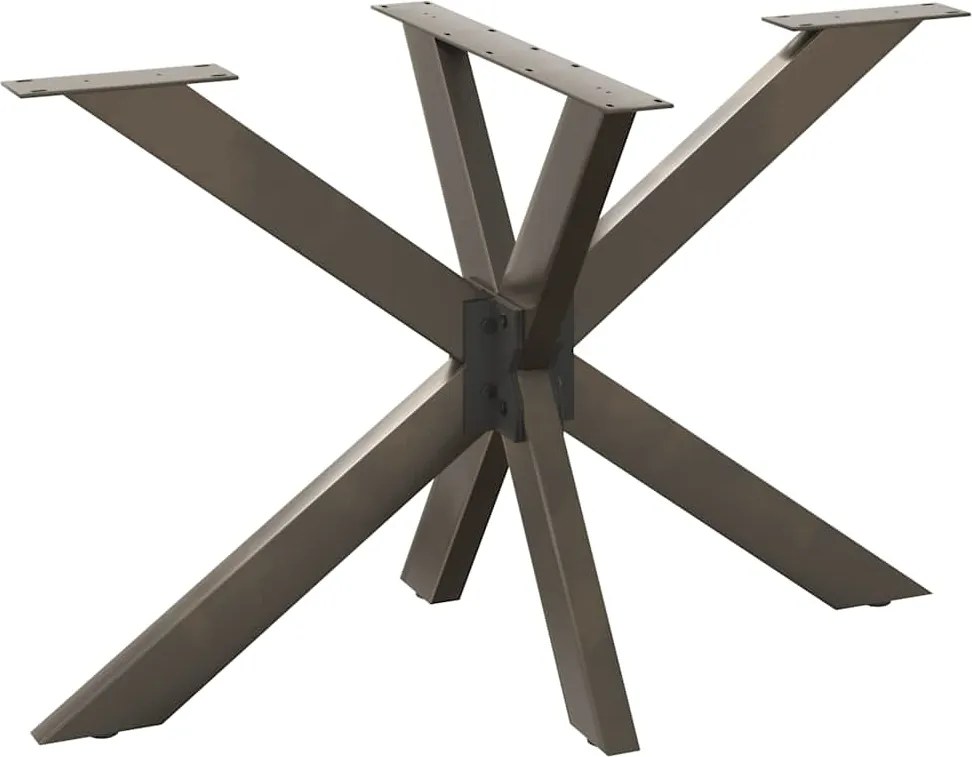 4013115 vidaXL Крак за трапезна маса, форма на паяк, черен, 120x68x(72-73) см, стомана