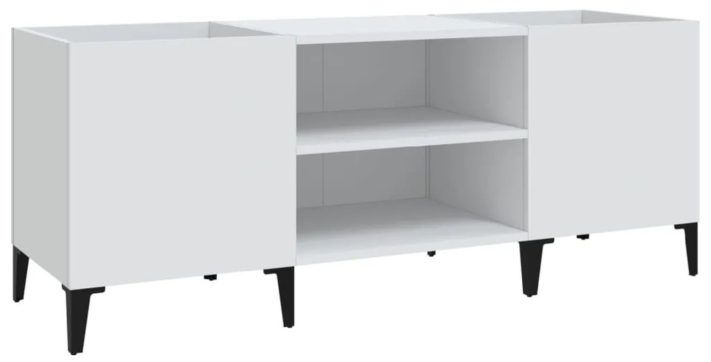 831933 vidaXL Шкаф за грамофонни плочи бял 121x38x48 см инженерно дърво