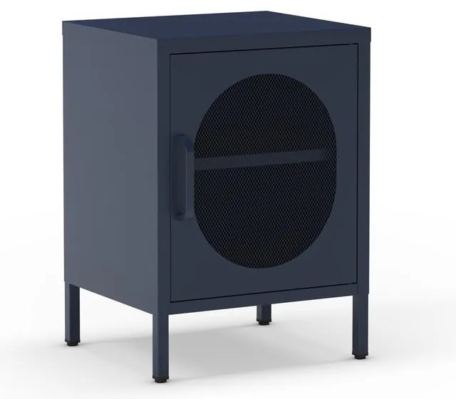 Тъмносиньо метално нощно шкафче Diora – Marckeric