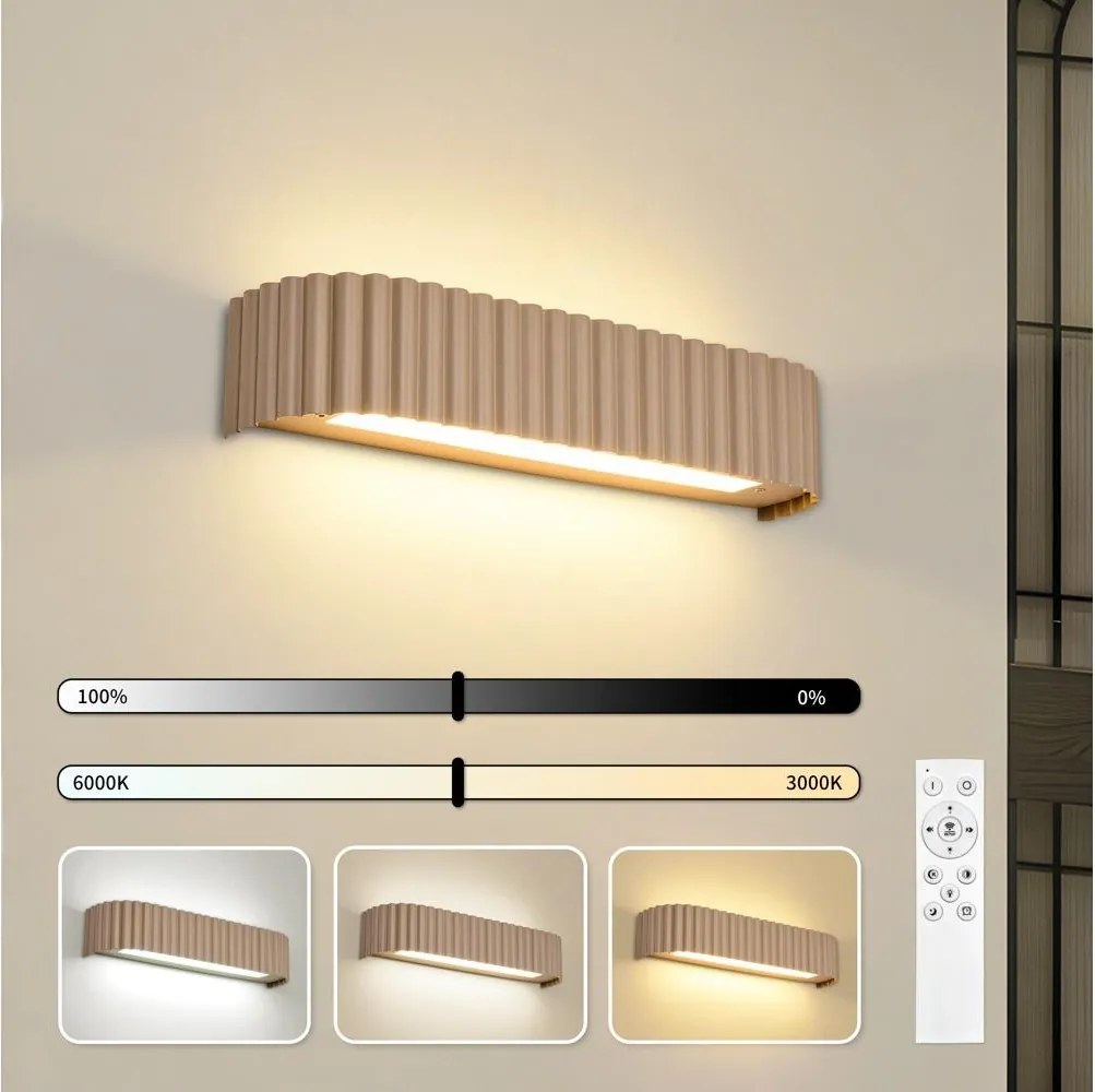 BRILAGI - LED димируема стенна лампа FALCON MODERN LED/14W/230V 40 cm бежова + дистанционно управление