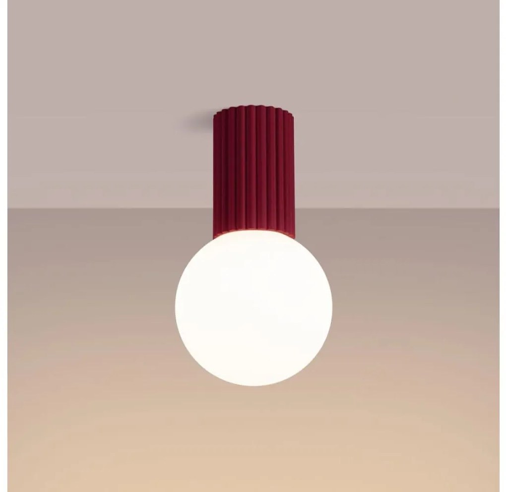 Sollux SL.1748 - Плафон за баня HALO 1xG9/8W/230V IP44 червен