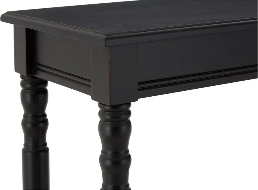 Черна конзолна маса от масивен бор 30x80 cm Heritage – Premier Housewares